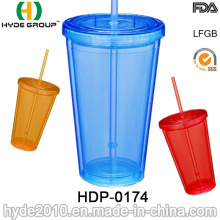 20 унций дешевые двойной стенкой пластиковый стакан для продвижения (HDP-0174)